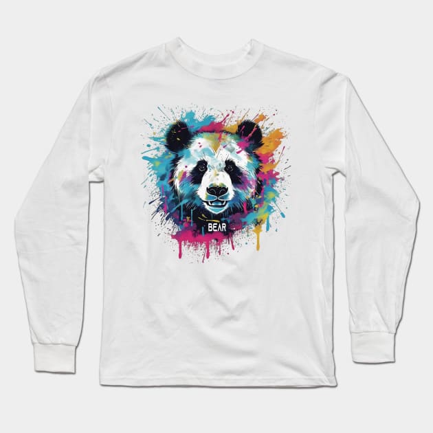 Panda bear Long Sleeve T-Shirt by GreenMary Design